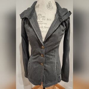 FREDDY Women's Gray Hooded Jacket S
